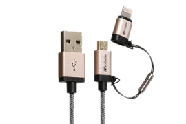 80214002 verbatim cable micro   lightning usb 1.2m 01