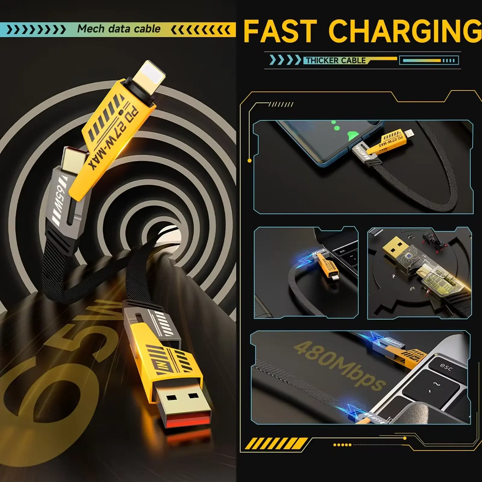 Fuf kabel 4 in 1 yellow 04